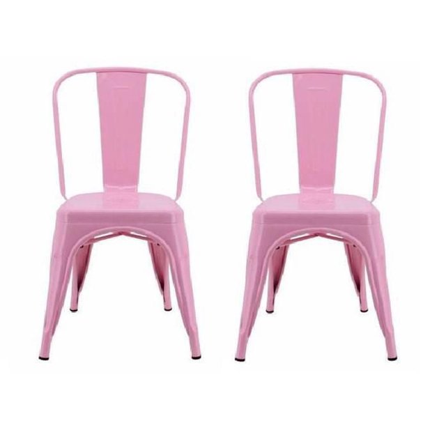 Roch armless (Powder Coated) in Light Pink Set of 2
