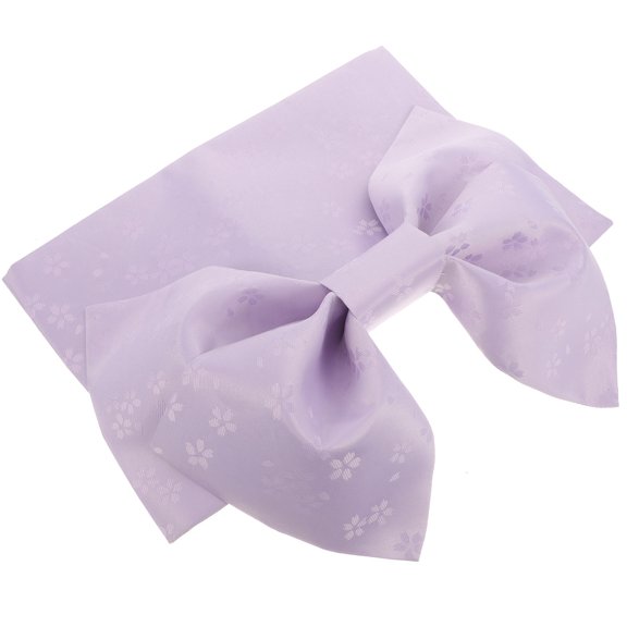 LABSERRON Traditional Japanese Kimono Bow Belt Violet Soft Comfortable