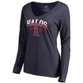 thumbnail image 2 of Women's Navy Los Angeles Angels Hometown Collection Halos Long Sleeve T-Shirt, 2 of 4