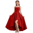 thumbnail image 6 of LNMQLPDBS Teen Girl Bridesmaid Dresses Girls Cute Spaghetti Strap Formal Wedding Party Flower Girl Dress Ruffle Hem A-line Party Pageant Gown, 6 of 9