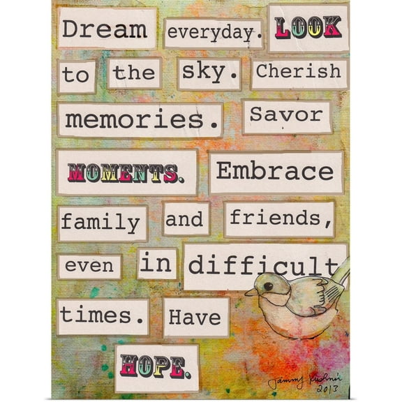 Great BIG Canvas | Rolled Tammy Kushnir Poster Print entitled Dream Everyday