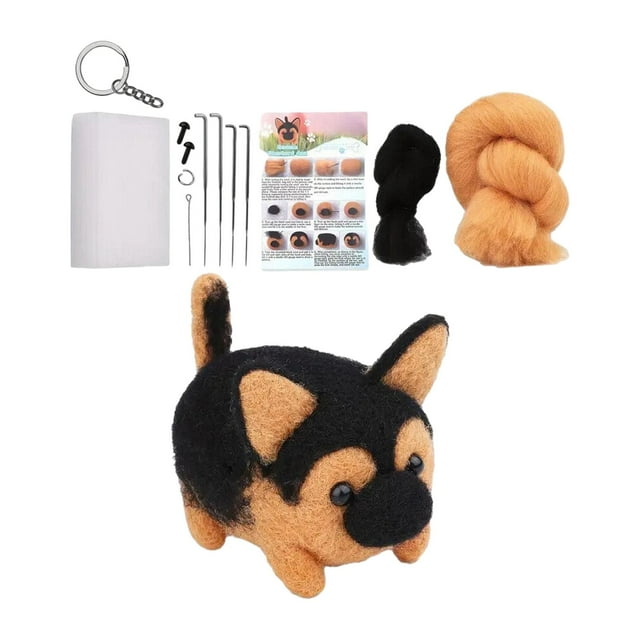 Juego de fieltro para muñecos de fieltro, de fieltro con instrucciones, mochila, accesorios, Kits de artesanía portátiles, lana con herramienta de estilo C Macarena Manualidades De Fieltro