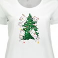 thumbnail image 4 of Inktastic Kawaii Cats Christmas Tree Women's Plus Size T-Shirt, 4 of 5