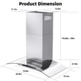 thumbnail image 2 of Campana Extractora de Pared 91cm | Convertible Ducted/Ductless | Panel Táctil y por Gestos | Extracción 25.5 m³/min | Acero Inoxidable | 2 Luces LED, 2 of 6