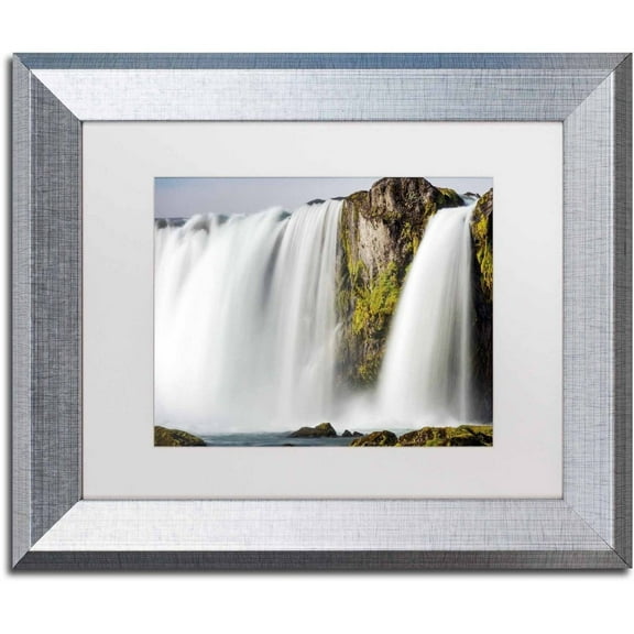 Trademark Fine Art 'White Noise' Canvas Art by Philippe Sainte-Laudy, White Matte, Silver Frame
