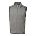 thumbnail image 2 of Men's Cutter & Buck  Heather Gray Citadel Bulldogs Vault Mainsail Sweater Knit Fleece Full-Zip Vest, 2 of 3