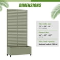 thumbnail image 4 of MAYEERTY 72x35x16 Inch Olive Gray Metal Rectangular Planter Box with Trellis, 5 Piece Set for Outdoor Garden & Patio, 4 of 6