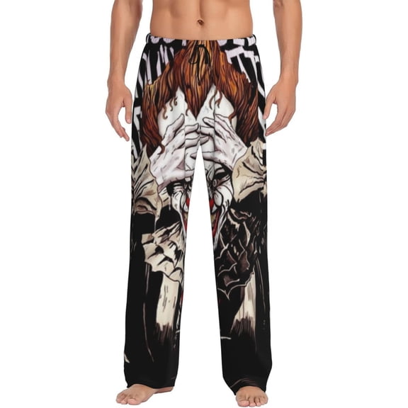 It Pennywise Horror Pajama Pants for Men, Super Soft All over Print Lounge Pants Sleepwear Bottom with Pockets Drawstring