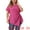 Hot Pink, variant on Unique Bargains Women Plus Size Asymmetrical Hem Round Neck Short Sleeve Twist Knot Top 1X Green