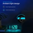 thumbnail image 7 of LED Digital Alarm Clock with 10 Color-Changing Night Light – Large Display, Adjustable Brightness, USB Charging Port – Perfect for Bedrooms, Living Rooms, and Offices（White）, 7 of 7