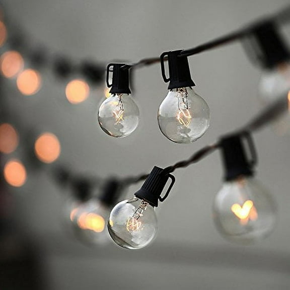 String Lights, Lampat 25Ft G40 Globe String Lights With Bulbs-Ul Listd For Indoor/Outdoor Commercial Decor