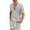 Grey, variant on Men's Summer Ice Silk Hollow Cool Short Sleeve Two-Piece Suit, Casual Stretch Loose Tracksuit Set for Men