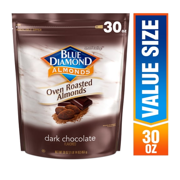 Blue Diamond Almonds Dark Chocolate, 30 oz