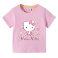 thumbnail image 2 of Hello Kitty-Camiseta informal de dibujos animados para niñas, camisa de manga corta cómoda y transpirable, ropa para niños, novedad de verano, 2 of 4