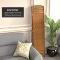 thumbnail image 5 of Red Lantern 5 1/2 ft. Tall Fiber Weave Room Divider - Dark Beige - 3 Panel, 5 of 6
