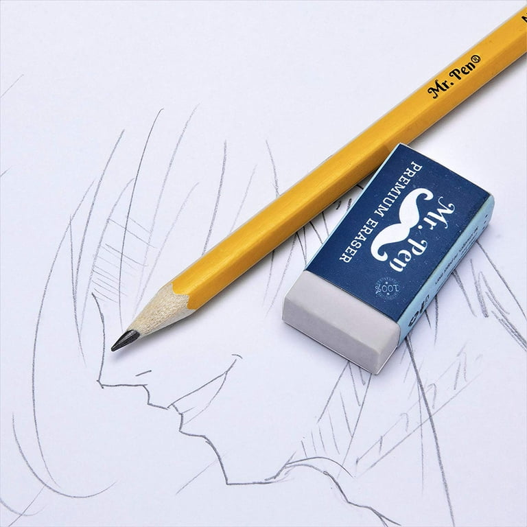 Mr. Pen- Pencil Eraser, 8 Pack, White Erasers, Erasers for Artists, Artist Eraser, Drawing Erasers for Sketching