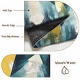 thumbnail image 6 of 2x3 Ft Entryway Area Rug, Turquoise Yellow Abstract Kitchen Rug Runner Washable Floor Mat, Teal Modern Smear Artwork Non Slip Indoor Door Mat Throw Carpet for Bathroom Living Room Bedroom, 6 of 8