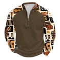 thumbnail image 2 of Blusas y camisas de manga larga con cuello redondo para hombre Sudadera con puños en los hombros estampada para hombre Blusa de poliéster de manga larga con cuello redondo para hombre, 2 of 3
