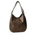 thumbnail image 2 of Lubelski Retro Women Solid Color Faux Leather Zipper Handbag Messenger Shoulder Tote Bag, 2 of 7