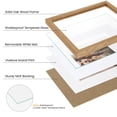 thumbnail image 2 of Marco de fotos Vivelove de madera de roble natural con tapete, 12 x 16 cm, 2 of 7