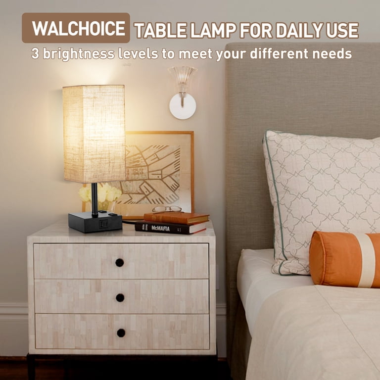Walchoice Touch Control Table Lamp with USB Charging photo 4