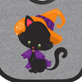 thumbnail image 4 of Inktastic Halloween Cat, Cute Cat, Black Cat, Witch Hat Boys or Girls Baby Bib, 4 of 4