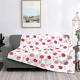 thumbnail image 2 of Yiaed Red Lips 1 Print Blanket Throw Blanket Soft Cozy Flannel Blanket for Home Bed Sofa Couch Chair-60"x50", 2 of 6