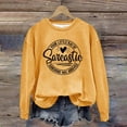 thumbnail image 4 of Up To 50% Off Oversized Sweatshirt for Women Women's English Printed Your Little Of Sarcastic Sunshine Has Arrived Round Neck Simple Retro Hoodless Sweatshirt, 4 of 7