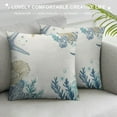 thumbnail image 3 of COMIO Outdoor Throw Pillow Cover Watercolor Ocean Sea Conch Coral Waterproof Cushion Cover Seaweed Starfish on White Pillow Cases Home Decoration for Patio Garden Couch Sofa, 3 of 5