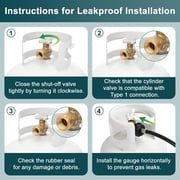 GASPRO 1 lb Propane Tank Refill Adapter Kit, 3 ft Hose with Safety Shutoff Valve, Easily Fill 1 lb Bottles from 20 lb Tank