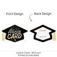 thumbnail image 3 of Big Dot of Happiness Goodbye High School, Hello College - Grad Cap Wish Card Graduation Party Activities - Shaped Advice Cards Game - Set of 20, 3 of 5