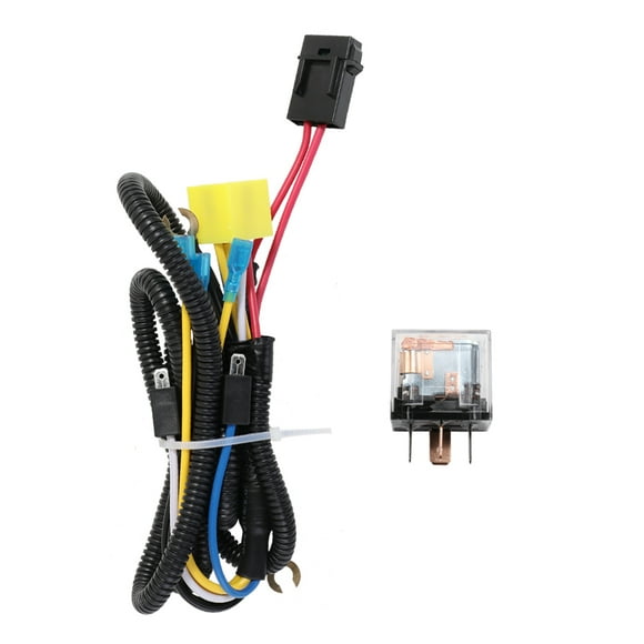 Universal 12V/24V speaker wire relay for grille-mounted boom horns, motorcycle speaker wire harness kits, and relay fuses for cars and trucks.