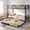 Black, variant on Dolonm Twin over Twin Bunk Bed with Trundle for Teens, Heavy Duty Metal Frame Triple Bunk Bed with Fixed Ladder and Guardrail, Easy Assembly, Black