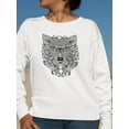 thumbnail image 2 of Ethnic Wolf Sweatshirt Women -Image by Shutterstock, Female 4X-Large, 2 of 4