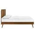 thumbnail image 2 of Modway Alana Lit Plateforme Simple en Bois avec Pattes Évasées en Noyer, 2 of 12