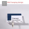 thumbnail image 1 of Key Hanger with Mail Holder - Mail and Key Holder for Wall - Key Holder and Mail Organizer - Adhesive Key Holder for Wall Key Rack Hanger Mail Holder Wall Mount with 4 Hooks for Entryway, 1 of 8