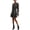 Black - black, variant on I.N.C Womens Ruffled Paisley Mini Blouson Dress, Black, Medium