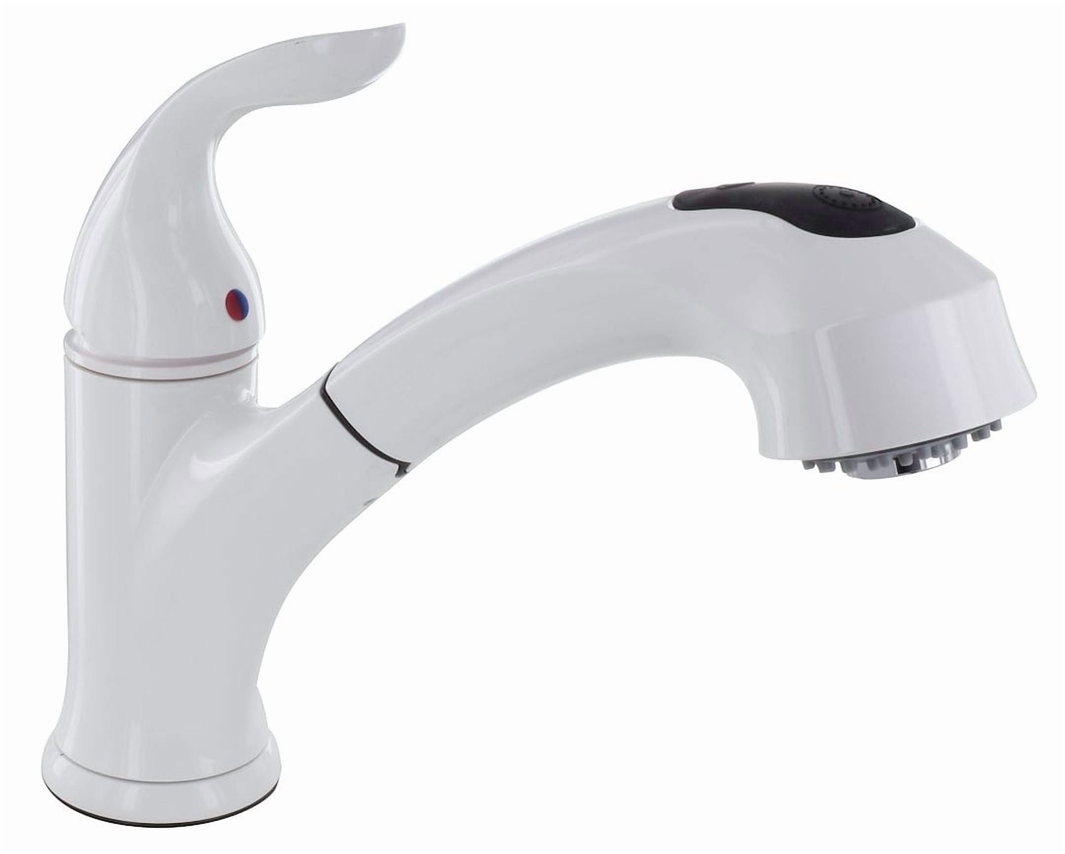 Valterra PF231241 Single-Handle Pull Out Hybrid Kitchen Faucet - White