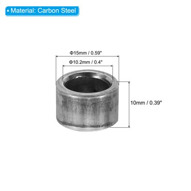 Uxcell 12pcs Aluminum Spacers 10.2mm Bore X 16mm OD X 10mm Length - Round Metal Standoffs For M10 Screws