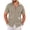 #0208-Gray, variant on Qiyinn Men's Fashion Summer Shirts Collar Neck Solid Color Tops Short Sleeve Blouses