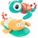 thumbnail image 1 of Baby bath water toy - 2 pack String Wind-up Swimming Beach Buddy Bath Toys, No Battery Mold-Free Anti-Rust Interactive Toy for Kids （Red shell Turtle & white Eye cover Beaver), 1 of 5