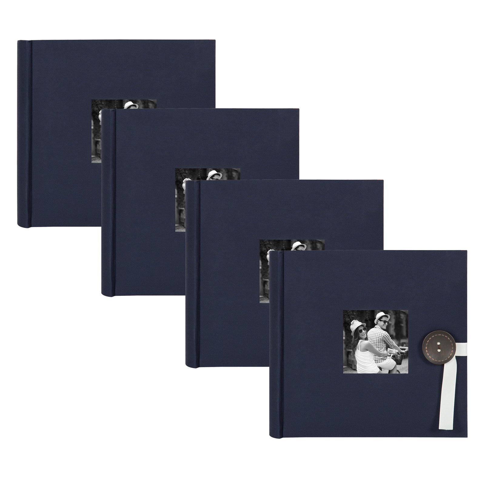 DesignOvation Kim Fabric Photo Album Set of 4
