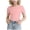 Pink, variant on akafmk Girls Short Sleeve T-Shirts Ribbed Knit Slim Fitted Tops Crewneck Soft Versatile Activewear Casual Basic Tees Summer Tops, 5-16Y