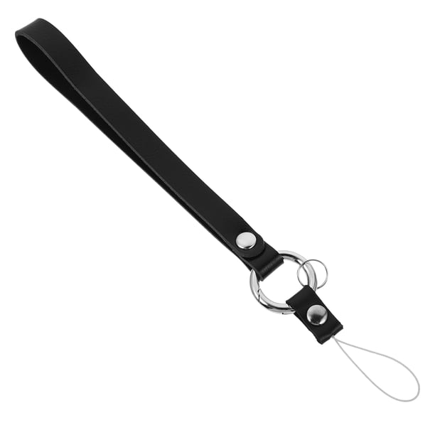 GOOHOCHY 1pc cámara celular pulsera lanyard anillo práctico telefono correa de muñeca (negro)