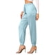 thumbnail image 1 of INSPIRE CHIC Pantalones deportivos de cintura elástica con cordón para mujer, pantalones de chándal de satén hasta el tobillo con bolsillo Azul claro XL, 1 of 6