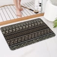 thumbnail image 4 of Brown Geometric Triangle Square Pattern Bathroom Rugs Mat,Non Slip Microfiber Bathroom Rug,Rubber Backing,Soft Bathroom Mats for Bathroom Floor,Tub and Shower,17x27in(43x68cm), 4 of 5