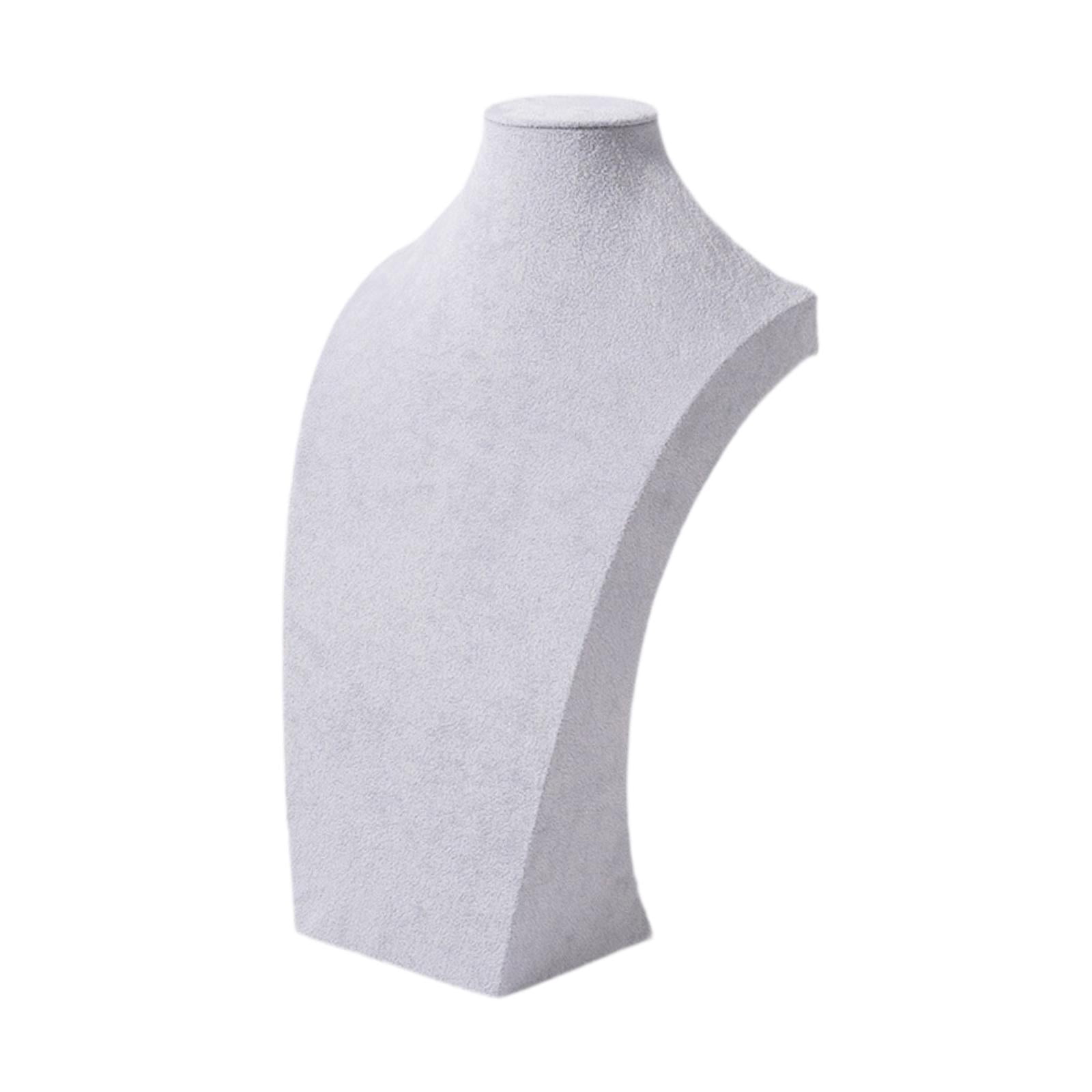 Milageto Necklace Display Stand Display Necklace Mannequin for Business Selling Gray 40cm Height