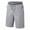 Grey-1, variant on Men's Zipper Pocket Quick Dry Shorts Drawstring Elastic Waistband Casual Shorts White 34