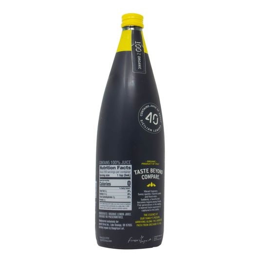 Ingrilli Lemon Juice, Organic-33.8 floz glass