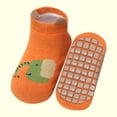 thumbnail image 4 of ZCFZJW Cute Cartoon Pattern Baby Floor Socks Summer Toddler Kids Boys Girls Anti-Slip Slipper Shoes Home Indoor Soft Soled Shoes Socks Z11-Orange 3-5 Years, 4 of 5